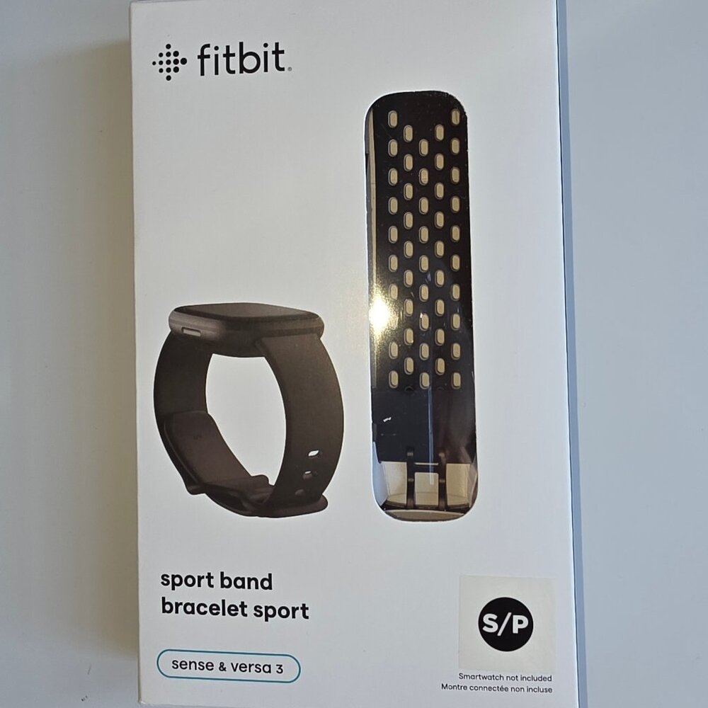 Original OEM Fitbit Versa 3/Sense Sport Band – Black – NWT – Size S/P